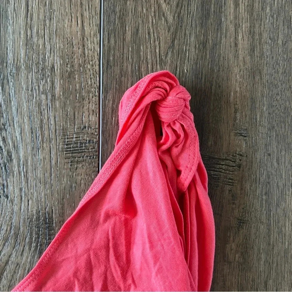 NWOT Free People Beach Coral One Shoulder Tie Swim Cover-up Size Large - Picture 5 of 10